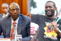 Collagephoto of President William Ruto and Nairobi Senator Edwin Sifuna.